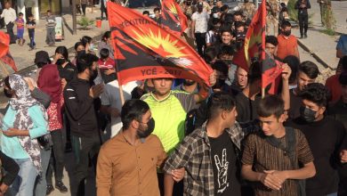 صورة شبيبة شنكال ينظمون احتجاجاً ضد هجمات الدولة التركية وصمت الحكومة العراقية